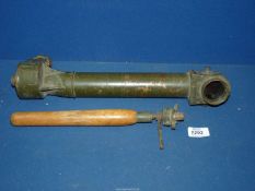 A WWII military Periscope , No.14, TPL Mk.4 R8 J.B, 10238, with removable lower wooden handle.
