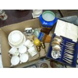 A quantity of miscellaneous china including Greenway design part coffee set by John Russell (no