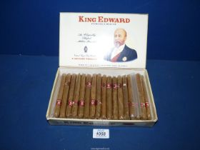 A box of thirty-four 'King Edward Panetela Delux cigars, Jno. H. Swisher & Son Inc.