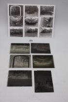 A quantity of old Photo plates from an Agfa camera including vintage cars in London, RR, Delage,