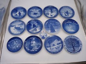 A quantity of Royal Copenhagen plates including; a small Mermaid plate, 'Mors Dag 1982',