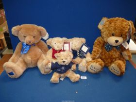 A quantity of Teddy Bears to include; Hamleys 2000 special edition, Darcy Bear, Golden Jubilee,