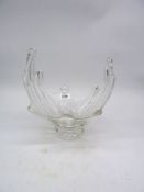 A piece of Daum crystal glass clear centre piece/vase.