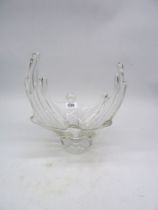 A piece of Daum crystal glass clear centre piece/vase.