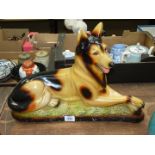 A figure of an Alsatian Dog, 22'' long x 15'' tall.