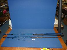 Two D.A.M fishing rods: 'Mega Match' and 'Mega Match Twin Tip', 7' and 12' long.