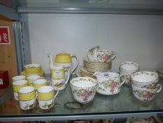 A part Minton 'Lorraine' tea set to include; six cups and saucers and six plates,
