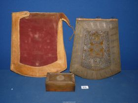 A Victorian Officers Sabretache (flat bag) worn suspended from the belt of a Cavalry soldier,