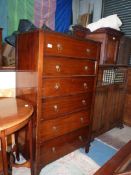 A most useful Mahogany Tallboy of six Drawers having drop ring handles, the drawers running nicely,