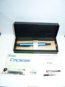 A boxed Pilot capless Fountain Pen, 2021 Limited EDition 'Black Ice', with extra refills.
