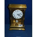 A Rapport clock, solid brass, wind up chiming mantle clock,