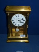 A Rapport clock, solid brass, wind up chiming mantle clock,