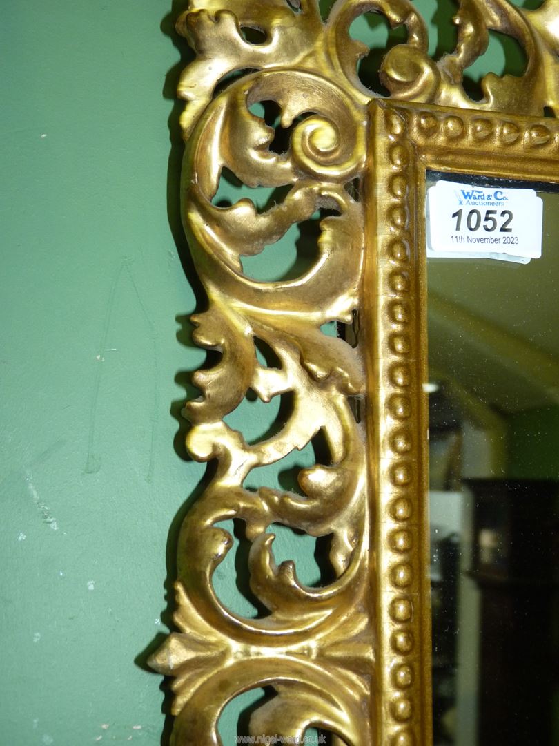 A late 18th century rare Florentine gesso frame gilt mirror with beaded decoration, - Image 7 of 12