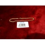 A 9ct gold chain bracelet, weight 1.51g.