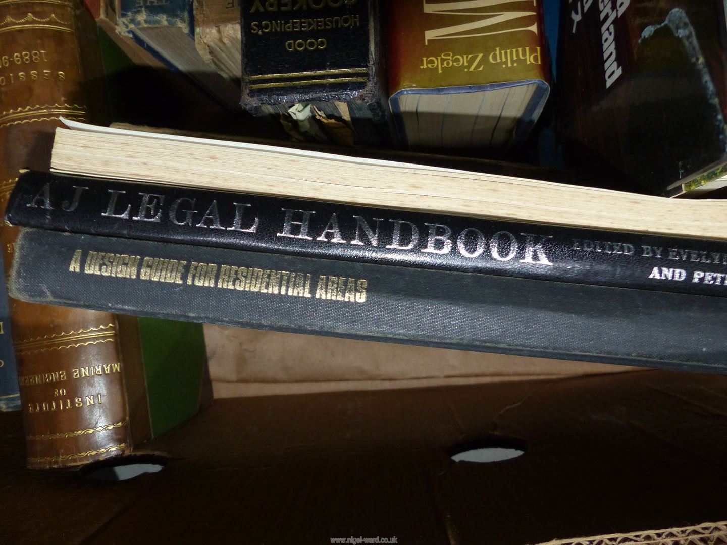 A box of books including James Bond Pan books by Ian Fleming, Mountbatten by Philip Ziegler, - Image 3 of 5