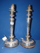 A pair of Silver candlesticks, Birmingham 1809, maker 'MB' Matthew Boulton,