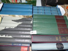 A box of Folio Society Books to include; The Diary of a Nobody, Undertones of War,