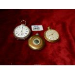 Three pocket watches; Ingrahm USA,