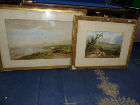 Thomas Wainwright 1815-1887 "Cattle" and "Sheep", two Lithographs in original frames, a/f.