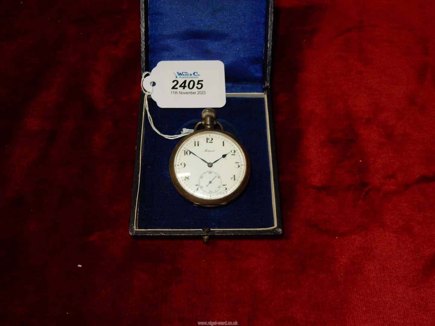 A Federal silver cased pocket watch, no. - Image 2 of 2