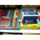 Two boxes of assorted Literature/language books including compendiums of rose/poems,