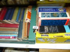 Two boxes of assorted Literature/language books including compendiums of rose/poems,
