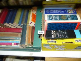 Two boxes of assorted Literature/language books including compendiums of rose/poems,
