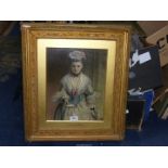 John Robert Dicksee 1821-1857 "For You Miss", a Victorian Lithograph in heavy gilt frame.