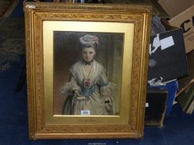 John Robert Dicksee 1821-1857 "For You Miss", a Victorian Lithograph in heavy gilt frame.
