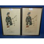 Two military Prints; 1856 The Royal Highland Regiment (Black Watch).