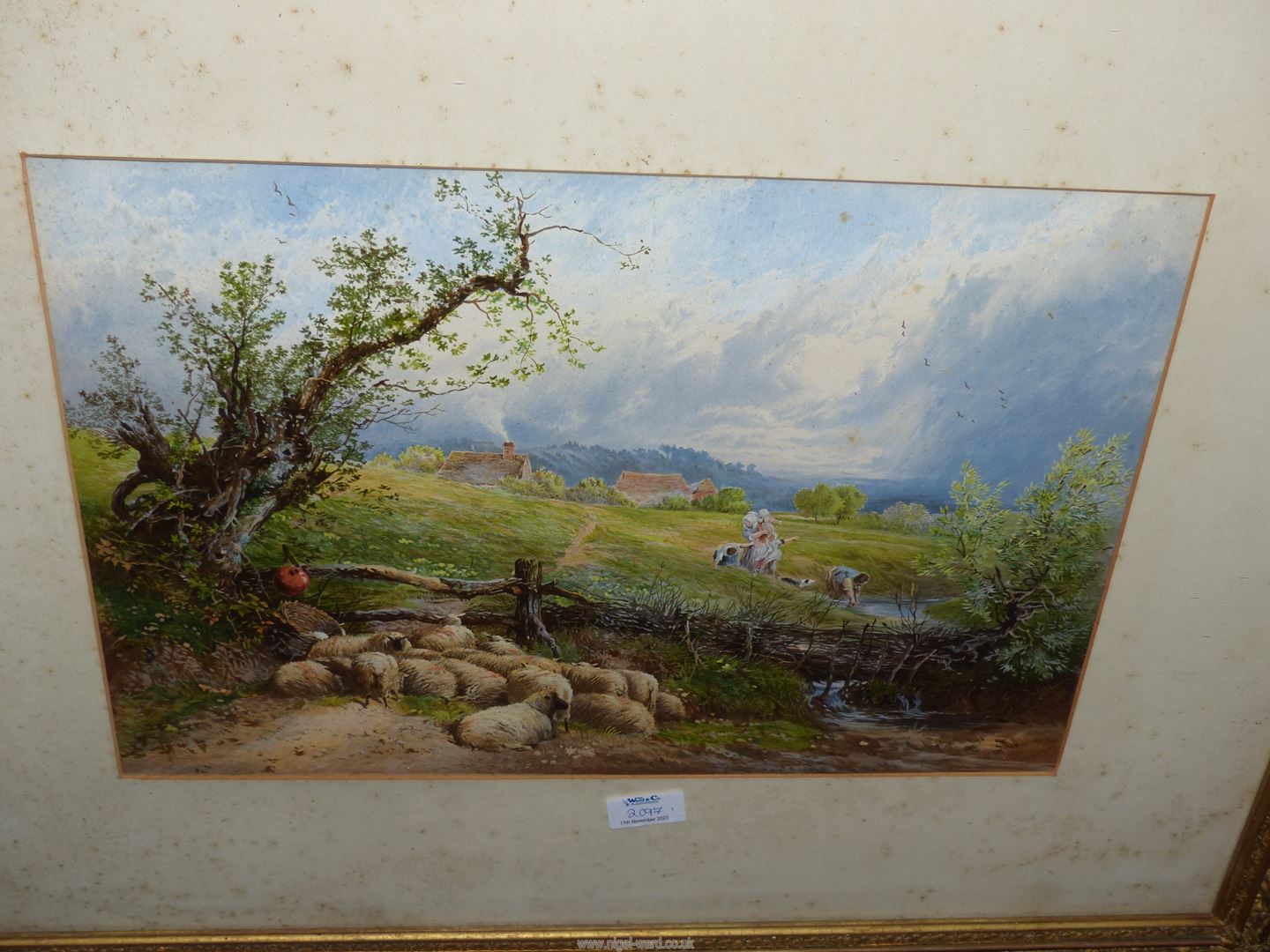 Thomas Wainwright 1815-1887 "Cattle" and "Sheep", two Lithographs in original frames, a/f. - Image 4 of 4