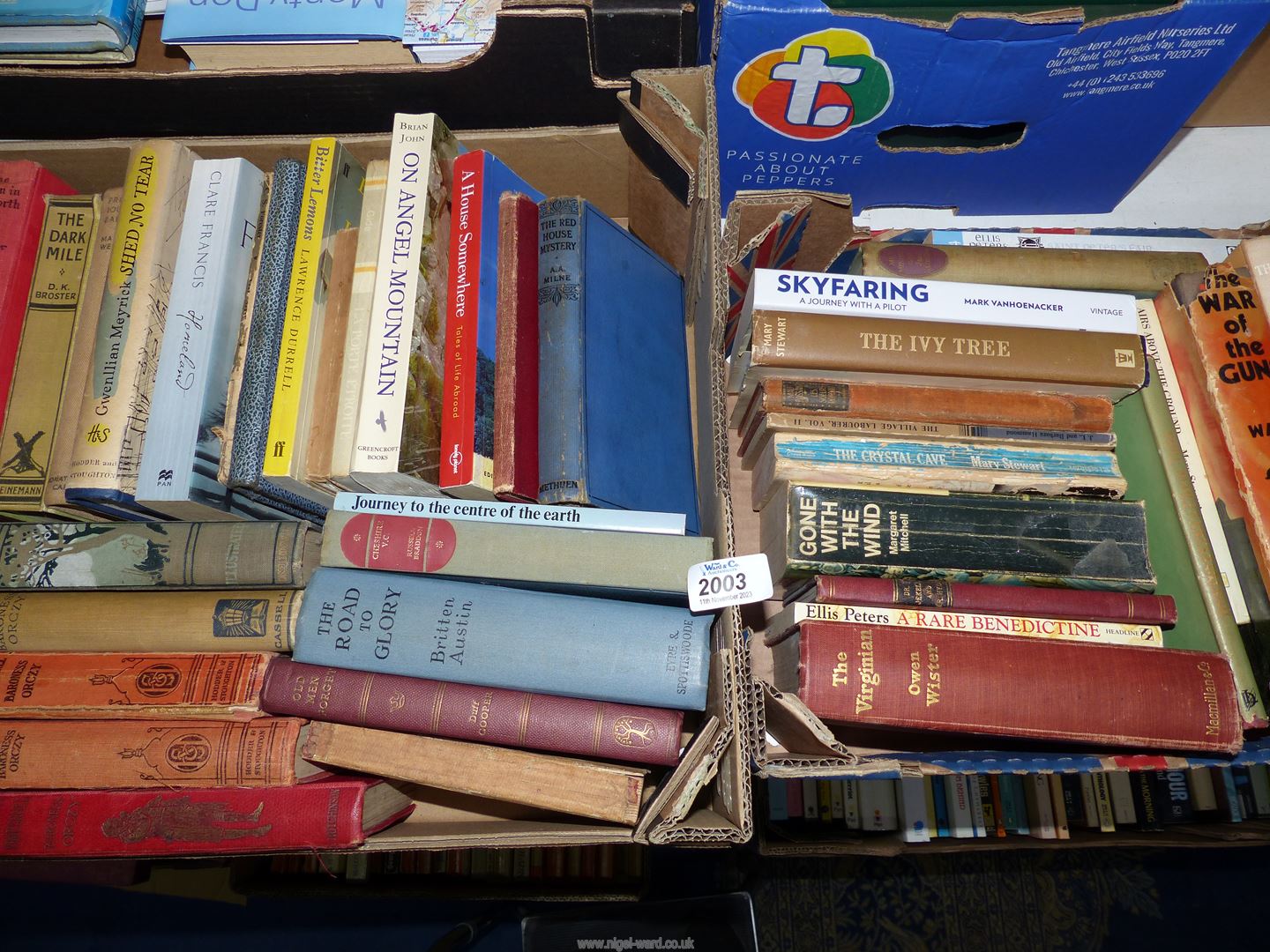 Three boxes of assorted Novels, many vintage/first editions, authors/books to include Dostoyersky,