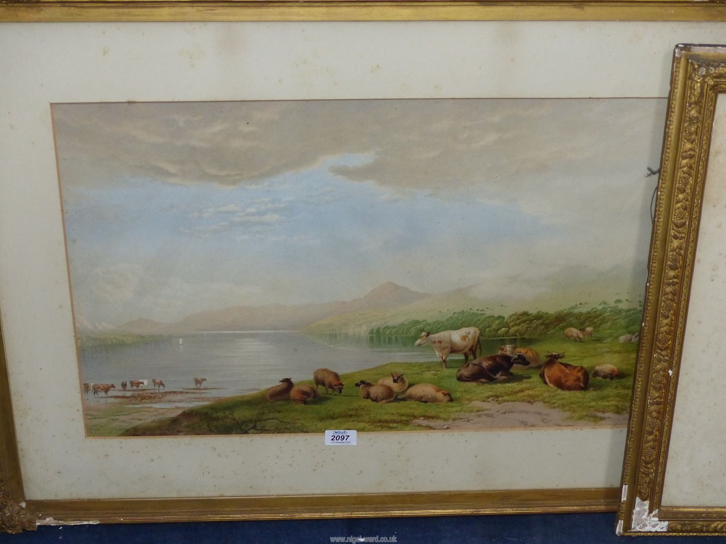 Thomas Wainwright 1815-1887 "Cattle" and "Sheep", two Lithographs in original frames, a/f. - Image 2 of 4