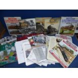 A box of railway books to include copies of The Railway Observer,