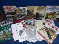 A box of railway books to include copies of The Railway Observer,