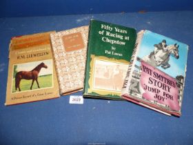 Four books to include; Jump for Joy by Pat Smythe, Fox Hunters in Pictures by H.M.