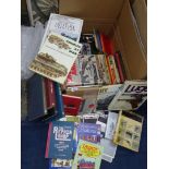 A box of books to include; Military Fire Arms, Essential Militaria,