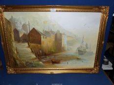 A framed Oil on canvas "Trudeau Harbour", signed lower right Vashti, letters on verso from artist,