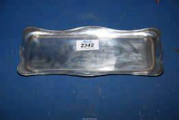 A Silver pen tray, London 1931, maker Robert Pringle & Son, 4'' wide x 9 1/4'' long, 116.3 grams.