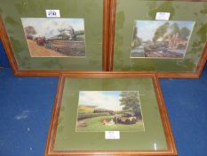 Three framed and mounted Don Breckon Prints to include; Traction, Waiting at Dymock and Picnic,