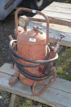 An air operated oil bucket.