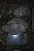 A quantity of slate stepping stones