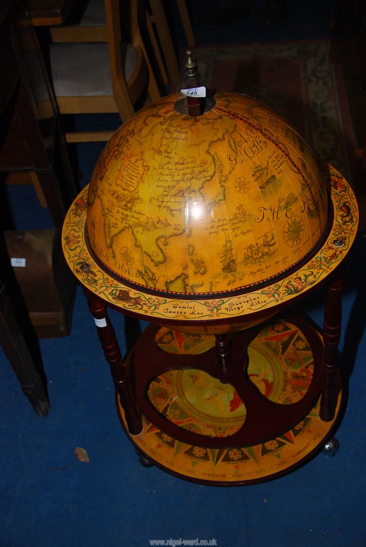 A globe drinks cabinet.