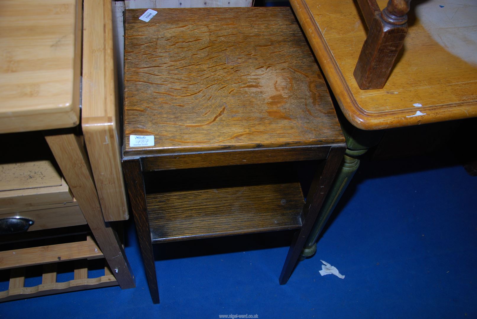 A small bedside table 14½" square x 27" high. - Image 2 of 2