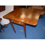 A Mahogany drop leaf Pembroke table - 38" x 32" x 20" closed x 27" high.