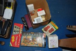 A quantity of dolls cook set, Ravioli maker,porcelain figures etc.