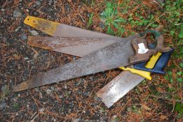 A quantity of wood saws.