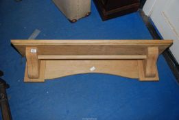 An over mantle shelf and rail, 46'' wide x 10'' shelf x 10'' deep.