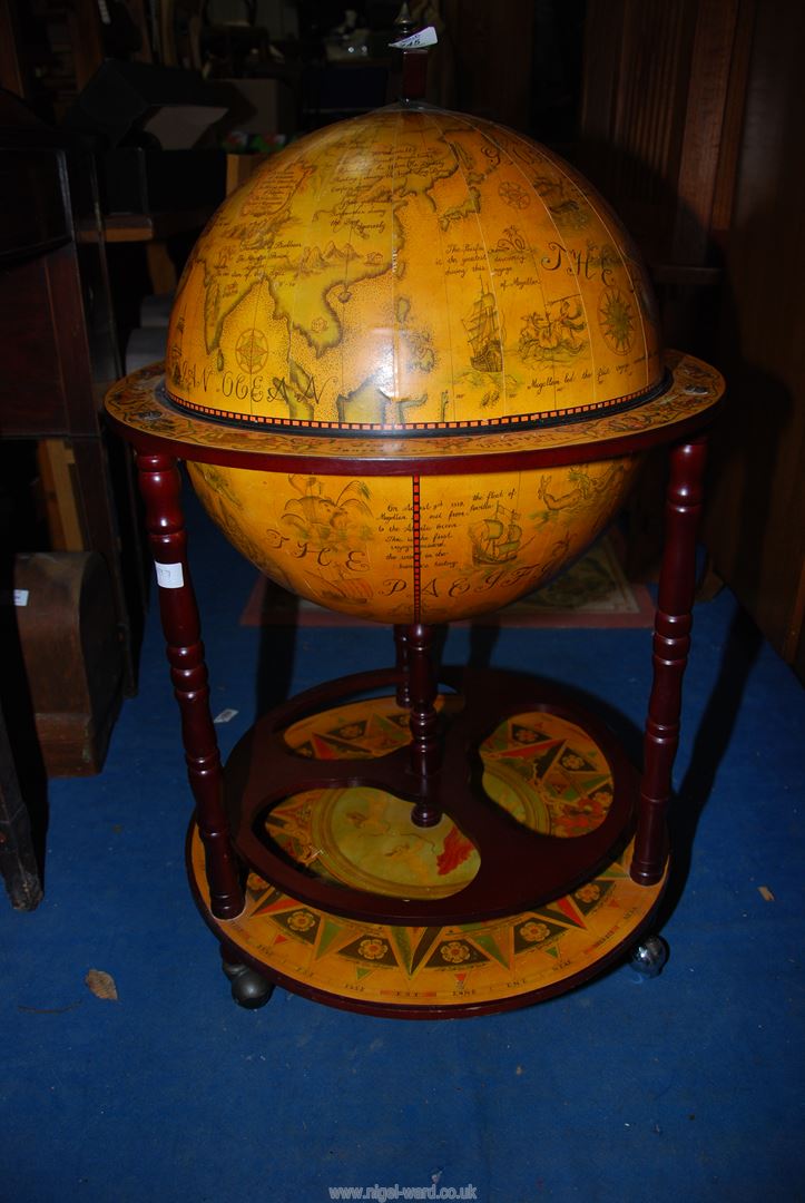 A globe drinks cabinet. - Image 2 of 2