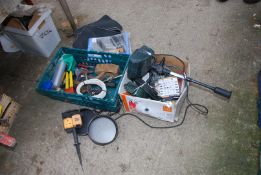 A pond pump, car mats, electrical cable etc.